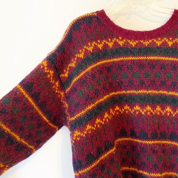 Paul Harris Design Mohair Blend Sweater Small Fushia Purple Boho Festival - Picture 4 of 5